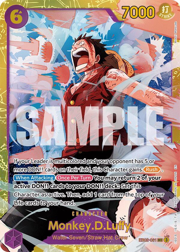 Monkey.D.Luffy (061) EB02-061 Extra Booster: Anime 25th Collection NM