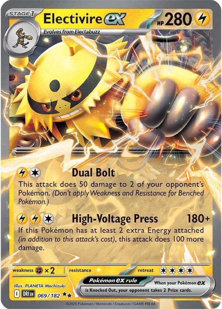 Electivire ex 069/182 Holo SV10: Destined Rivals NM