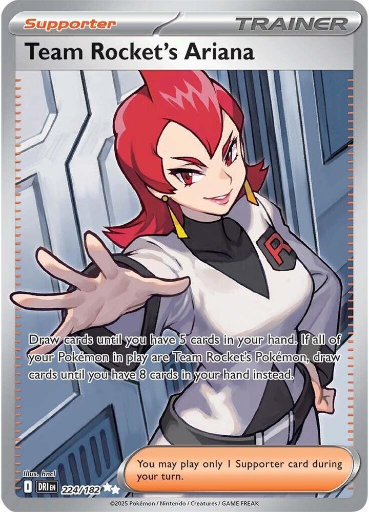 Team Rocket's Ariana 224/182 Holo SV10: Destined Rivals NM