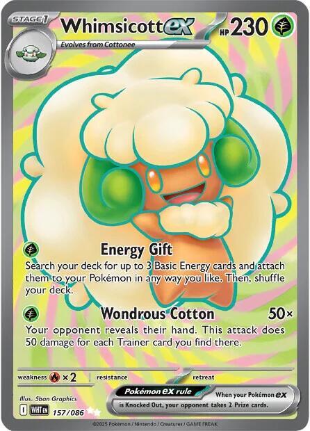 Whimsicott ex 157/086 Holo SV: White Flare NM
