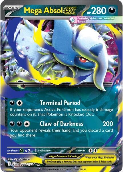 Mega Absol ex 086/132 Holo ME01: Mega Evolution NM