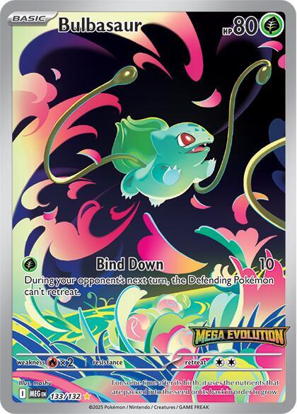 Bulbasaur (Mega Evolution Stamped) 133/132 Holo Miscellaneous Cards & Products NM