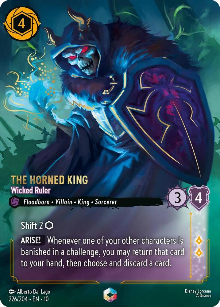 The Horned King - Wicked Ruler (Enchanted) 226/204 Whispers in the Well Holo Enchanted