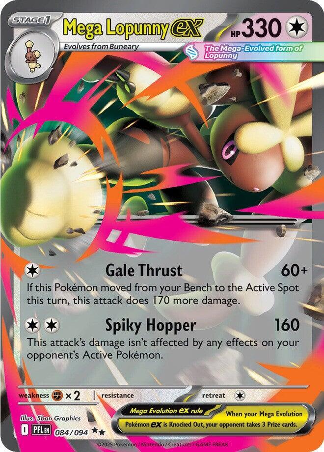 Mega Lopunny ex 084/094 Holo ME02: Phantasmal Flames NM