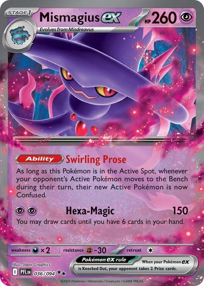 Mismagius ex 036/094 Holo ME02: Phantasmal Flames NM