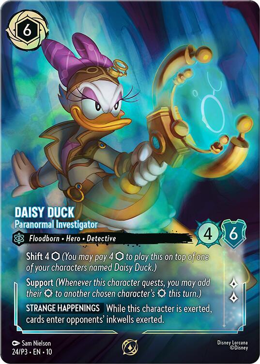Daisy Duck - Paranormal Investigator (Store Championship) 24 Disney Lorcana Promo Cards Holo Promo