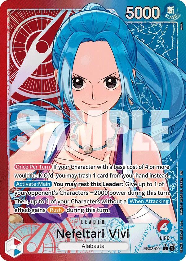 Nefeltari Vivi (Alternate Art) EB03-001 Extra Booster: One Piece Heroines Edition NM
