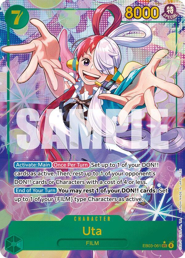 Uta (061) (Alternate Art) EB03-061 Extra Booster: One Piece Heroines Edition NM