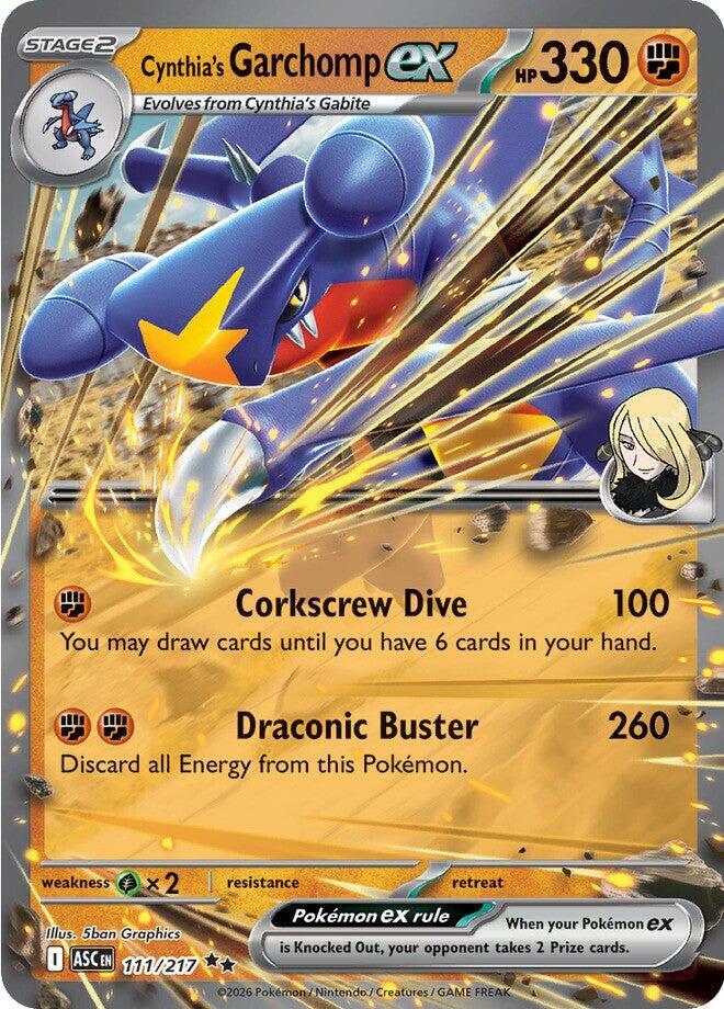 Cynthia's Garchomp ex 111/217 Holo ME: Ascended Heroes NM