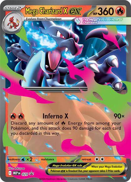 Mega Charizard X ex 029 Holo ME: Mega Evolution Promo NM