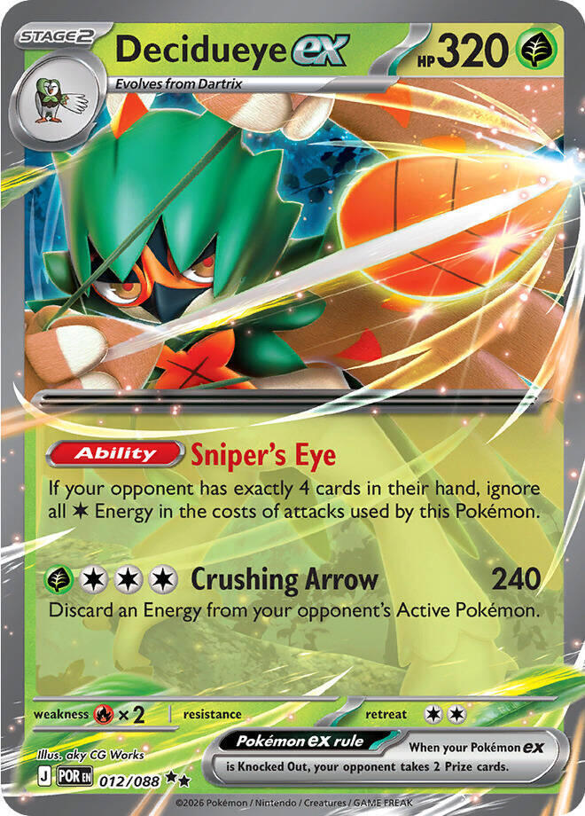 Decidueye ex 012/088 Holo ME03: Perfect Order NM