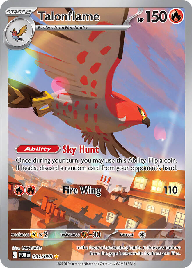 Talonflame 091/088 Holo ME03: Perfect Order NM
