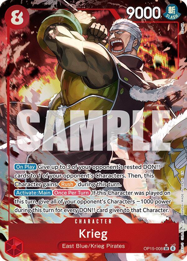 Krieg (Alternate Art) OP15-008 Adventure on Kami's Island NM