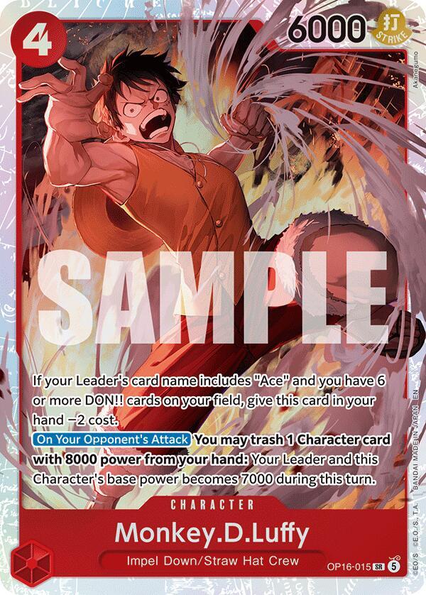 Monkey.D.Luffy OP16-015 The Time of Battle NM