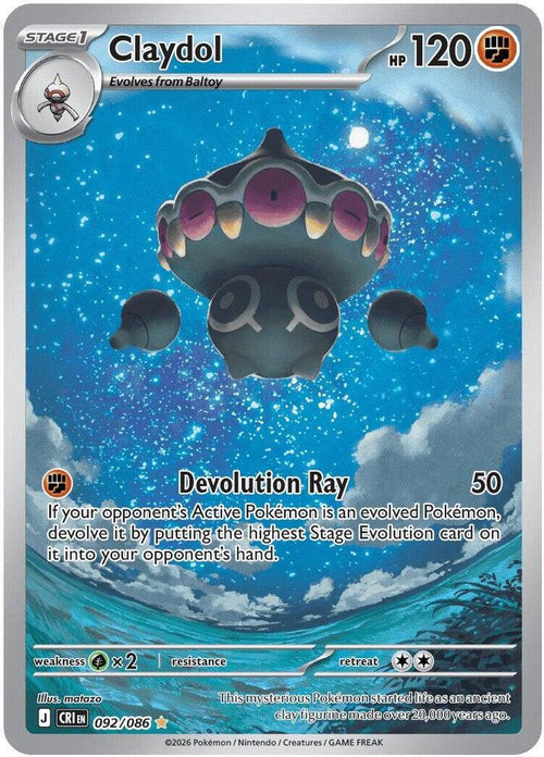 Claydol 092/086 Holo ME04: Chaos Rising NM
