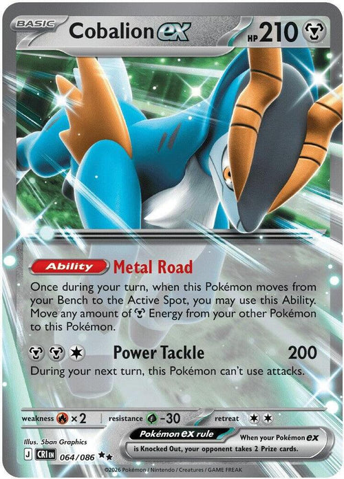 Cobalion ex 064/086 Holo ME04: Chaos Rising NM