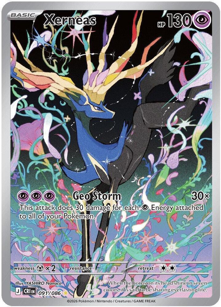 Xerneas 091/086 Holo ME04: Chaos Rising NM