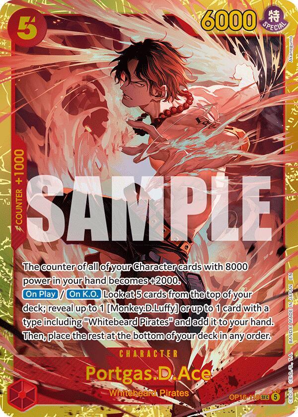Portgas.D.Ace OP16-118 The Time of Battle NM