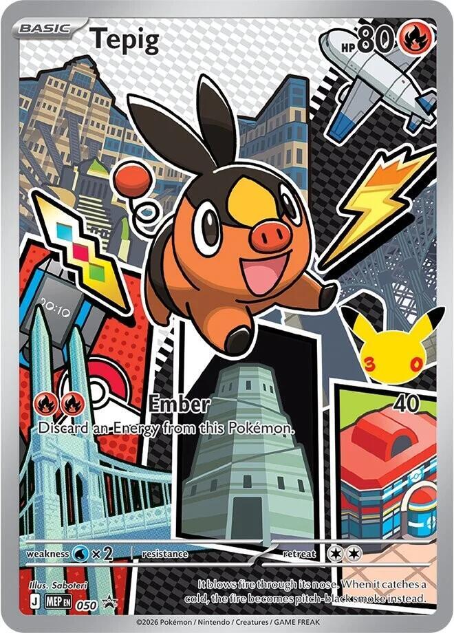 Tepig 050 Holo ME: Mega Evolution Promo NM