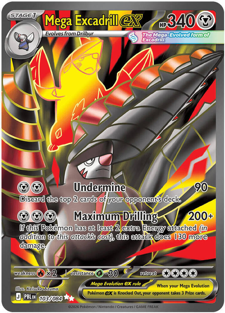 Mega Excadrill ex 103/084 ME05: Pitch Black NM