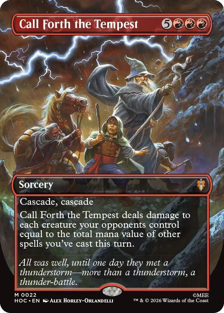 Call Forth the Tempest Borderless #22 Foil The Hobbit: Eternal-Legal NM