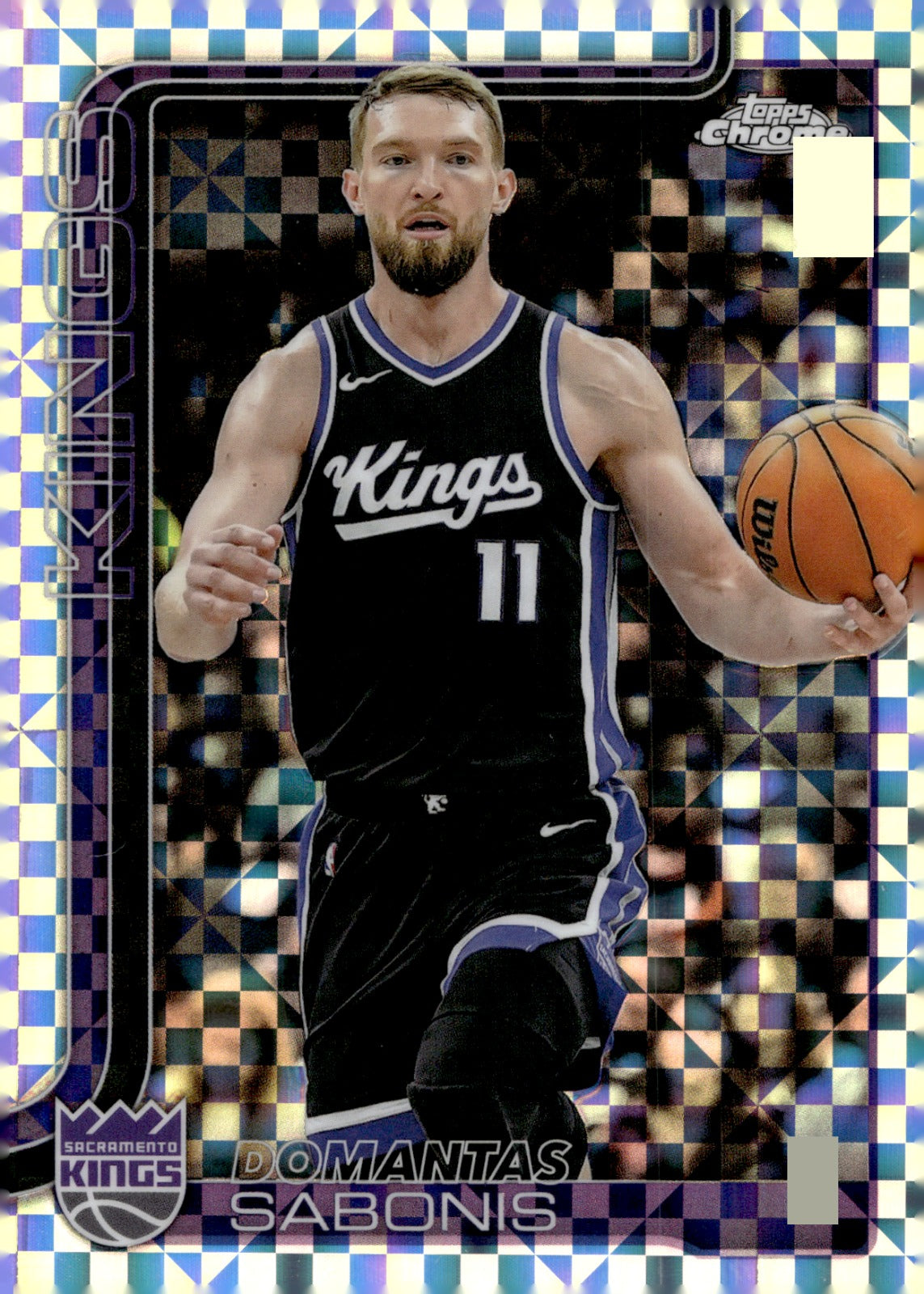 Domantas Sabonis #229 2025-26 Topps Chrome X-Fractor Sacramento Kings NM