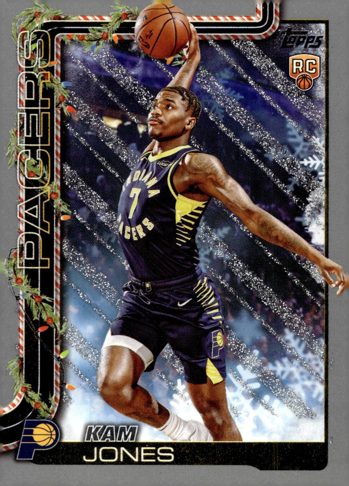 Kam Jones #H198 2025-26 Topps Holiday Glitter Holiday Indiana Pacers NM