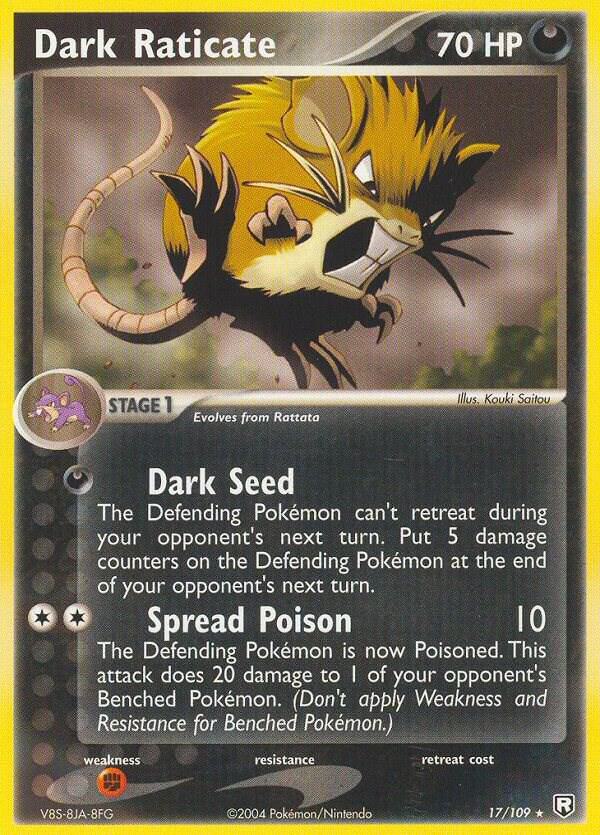 Dark Raticate 17/109 Reverse Holo EX Team Rocket Returns DMG