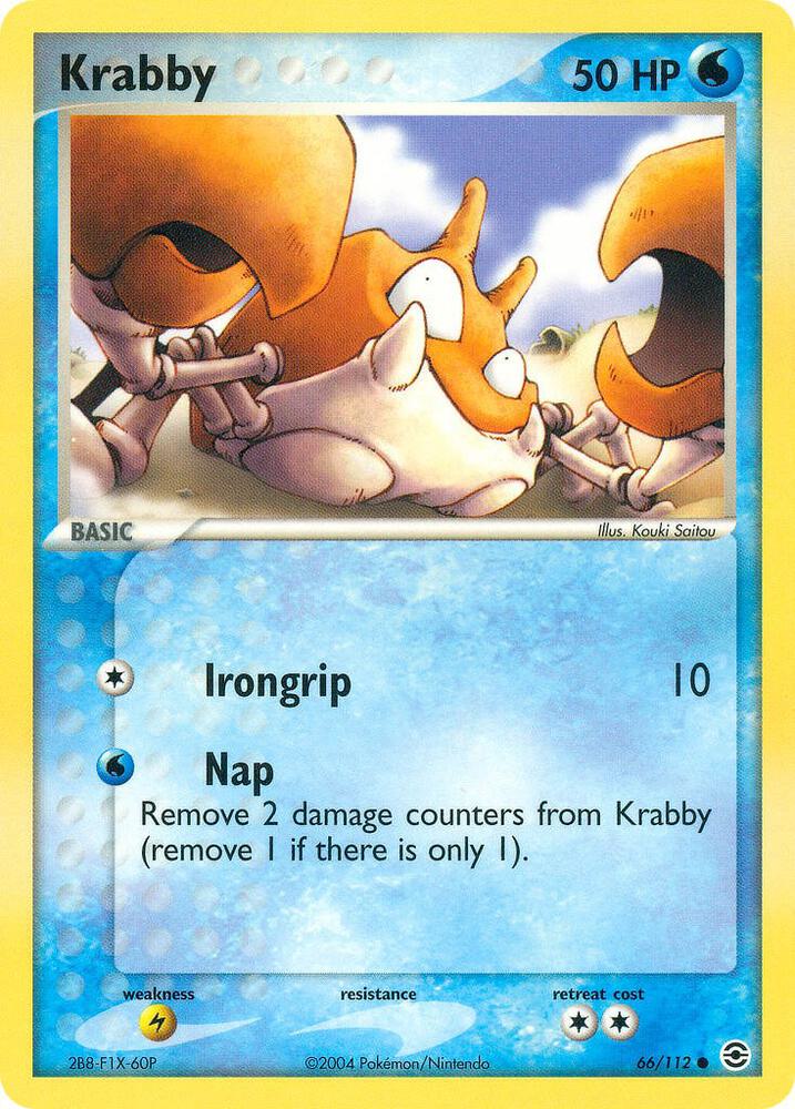 Krabby 66/112 Reverse Holo EX FireRed & LeafGreen MP