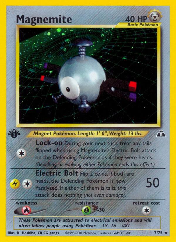 Magnemite (7) 07/75 Unlimited Holo Neo Discovery MP
