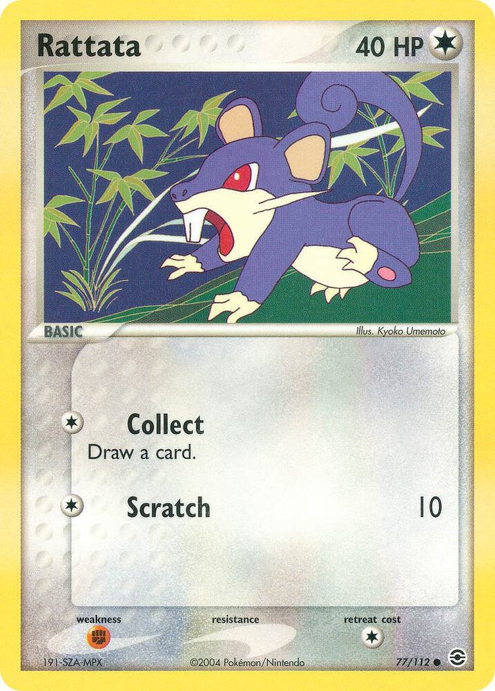 Rattata 77/112 Reverse Holo EX FireRed & LeafGreen DMG