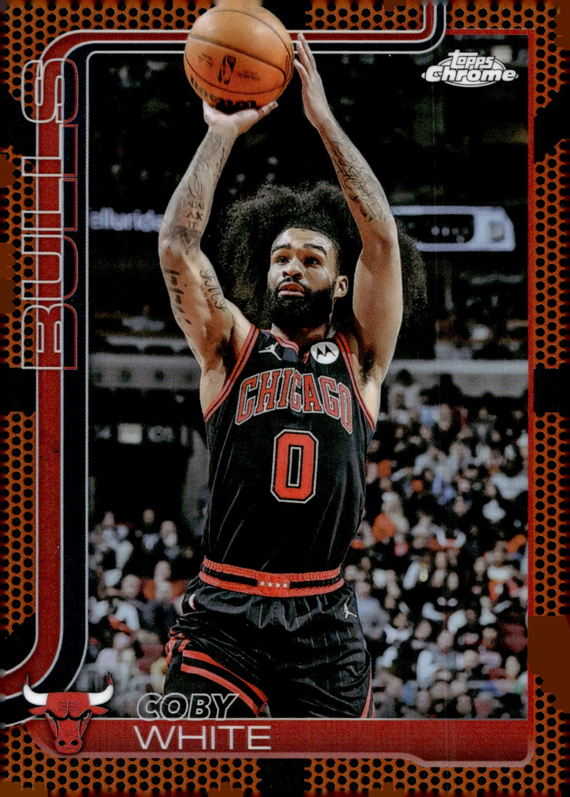 Coby White #80 2025-26 Topps Chrome Basketball Refractor Chicago Bulls NM