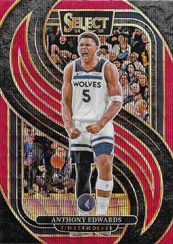 Anthony Edwards #130 2024-25 Panini Select Red Wave Prizm Minnesota Timberwolves NM