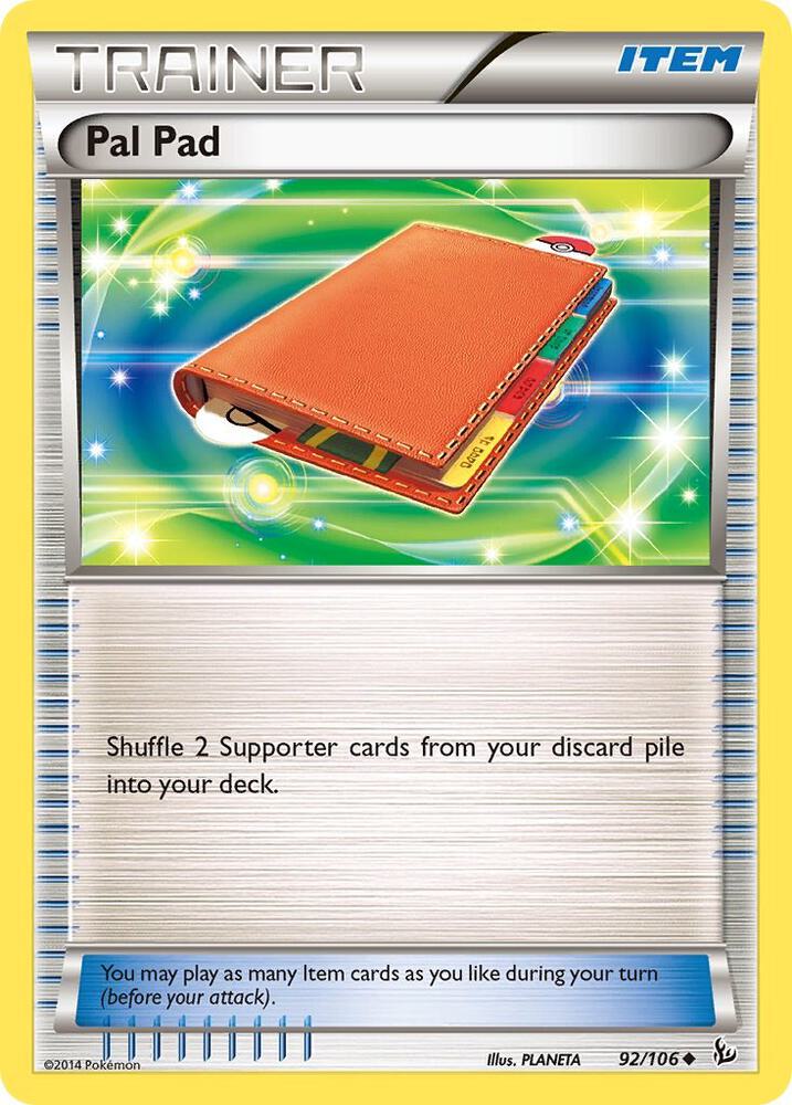 Pal Pad 92/106 Reverse Holo XY - Flashfire MP