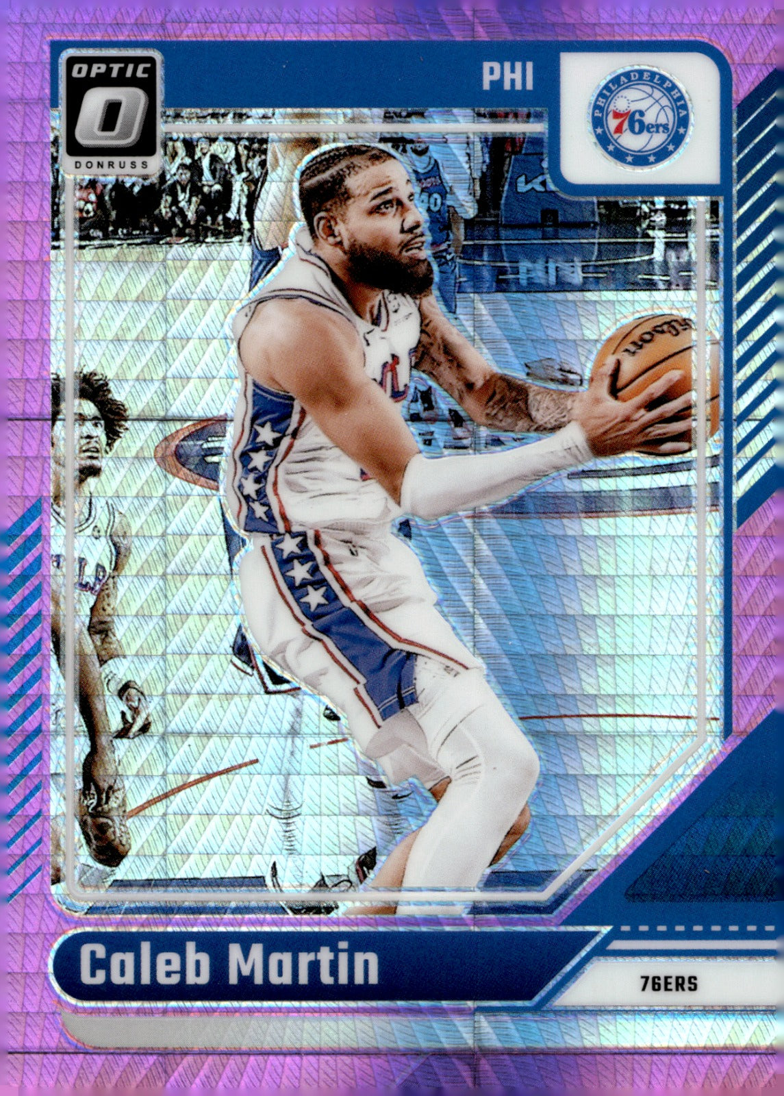 Caleb Martin #46 2024-25 Donruss Optic Hyper Pink Philadelphia 76ers NM