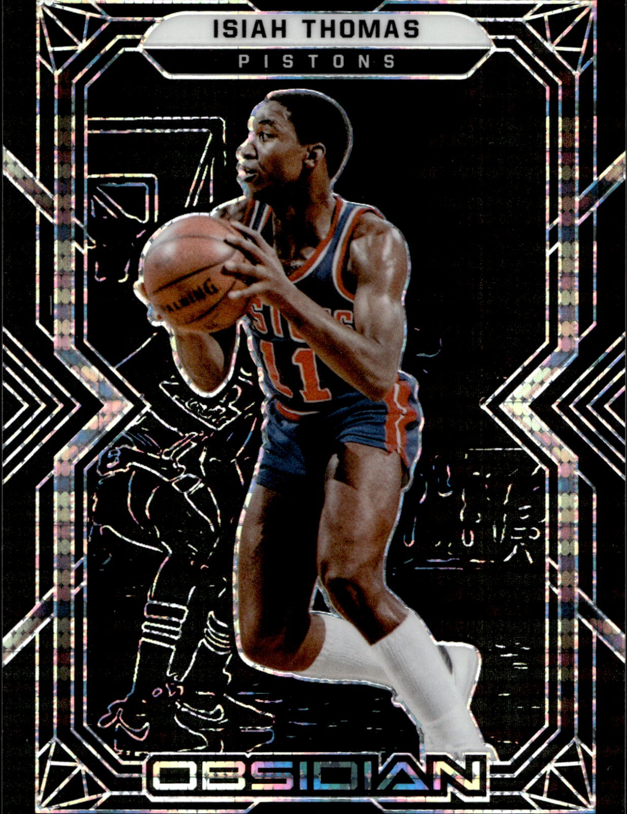 Isiah Thomas #142 2021-22 Panini Obsidian Base Detroit Pistons NM