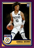 Kendall Brown #279 2022-23 Hoops - Purple Purple Indiana Pacers NM
