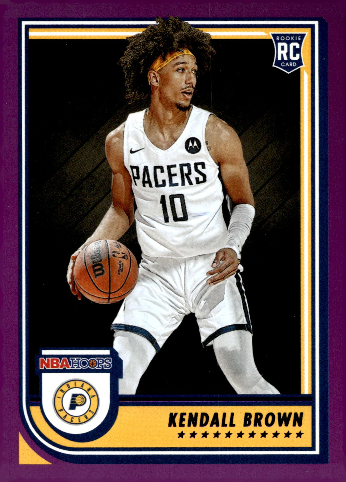 Kendall Brown #279 2022-23 Hoops - Purple Purple Indiana Pacers NM