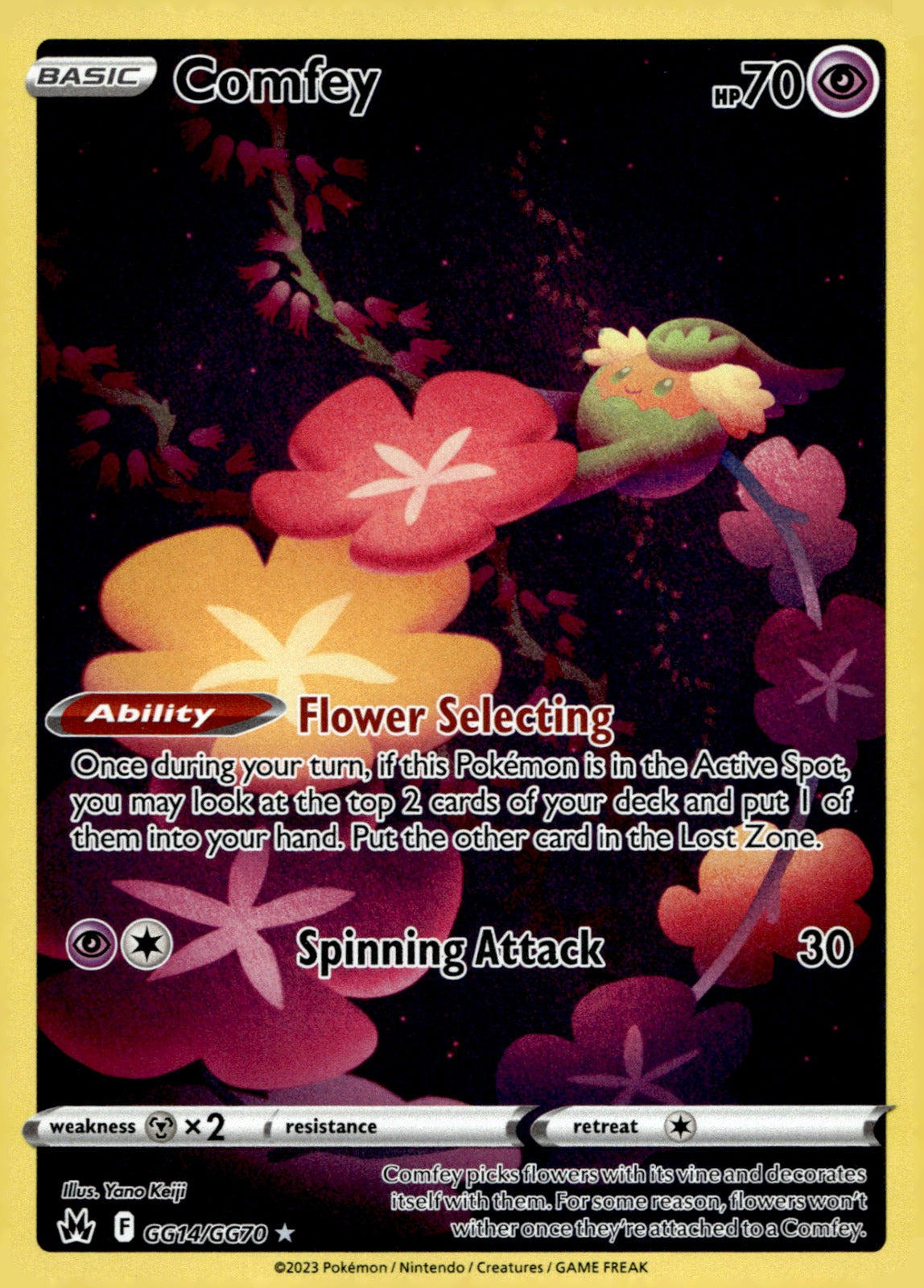 Comfey GG14/GG70 Holo SWSH: Crown Zenith: Galarian Gallery NM