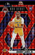 Bronny James Jr. #262 RC 2024-25 Panini Mosaic Red Mosaic Los Angeles Lakers NM