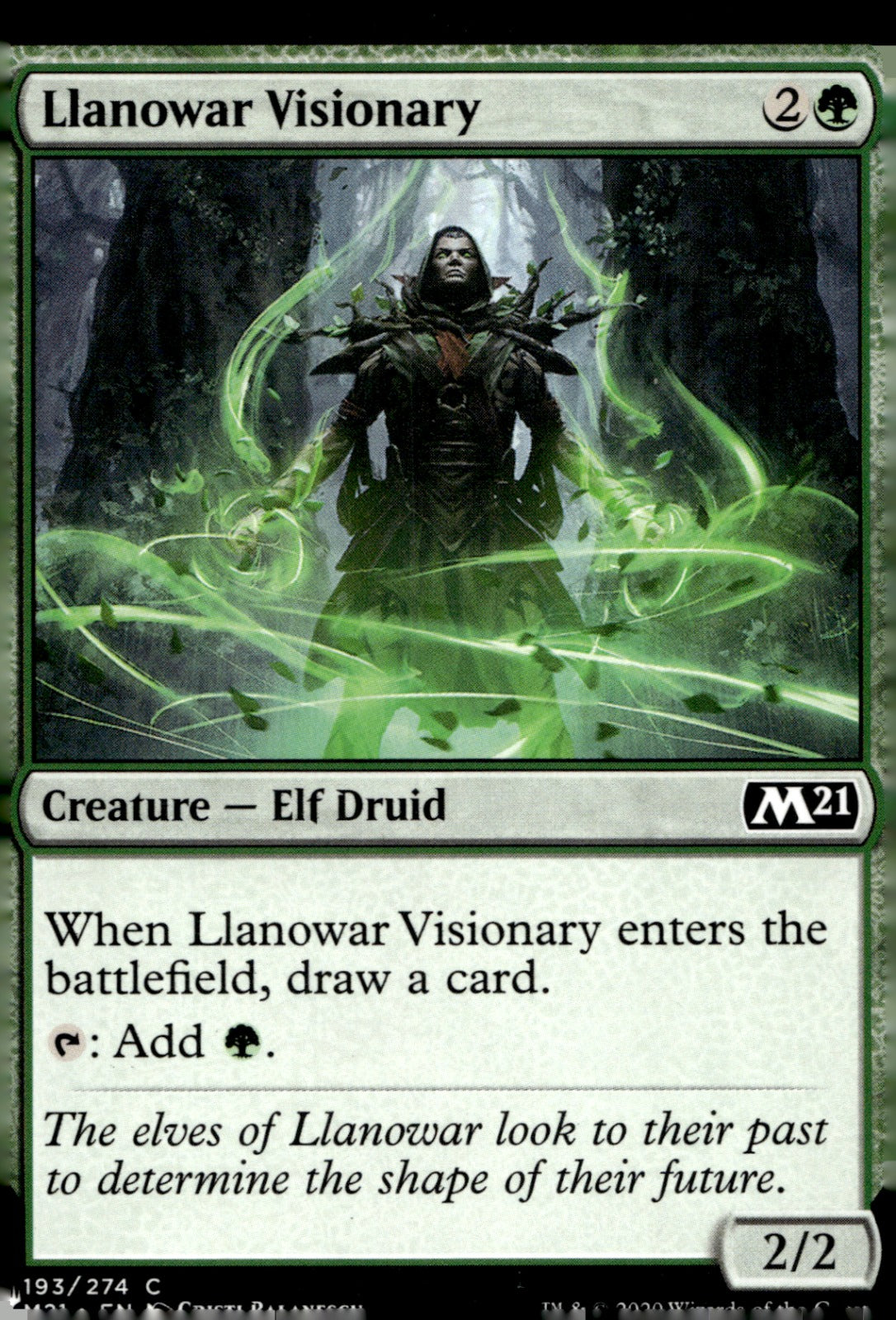 Llanowar Visionary #193 Core Set 2021 NM