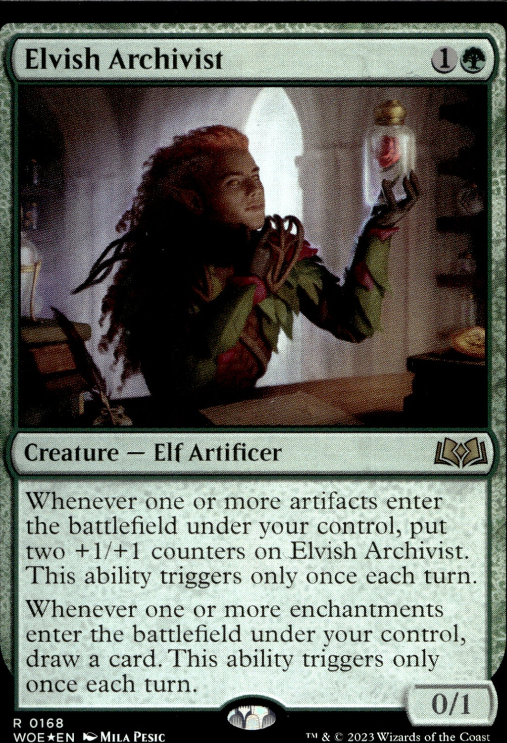 Elvish Archivist #168 Wilds of Eldraine NM